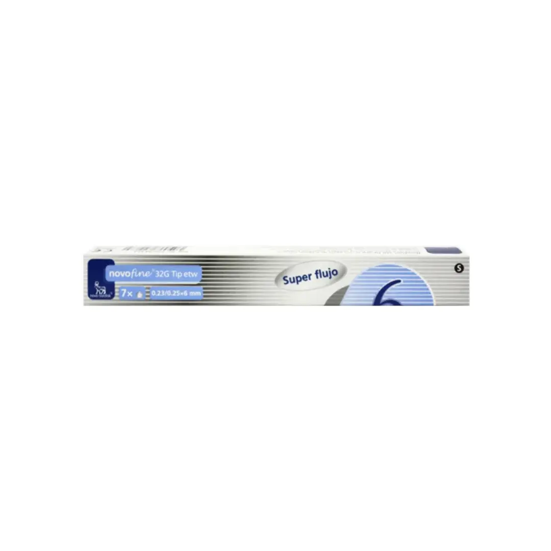 Novofine 32 g tip x 6 mm c/7 pzas