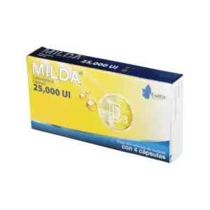 Milda 25,000 UI c/4 caps