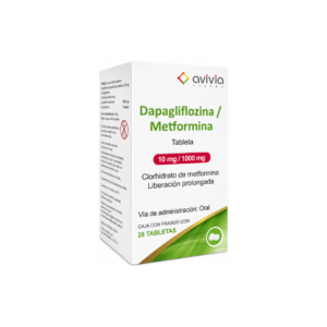 Dapagliflozina/Metformina 10 mg / 1000 mg 28 Tabletas