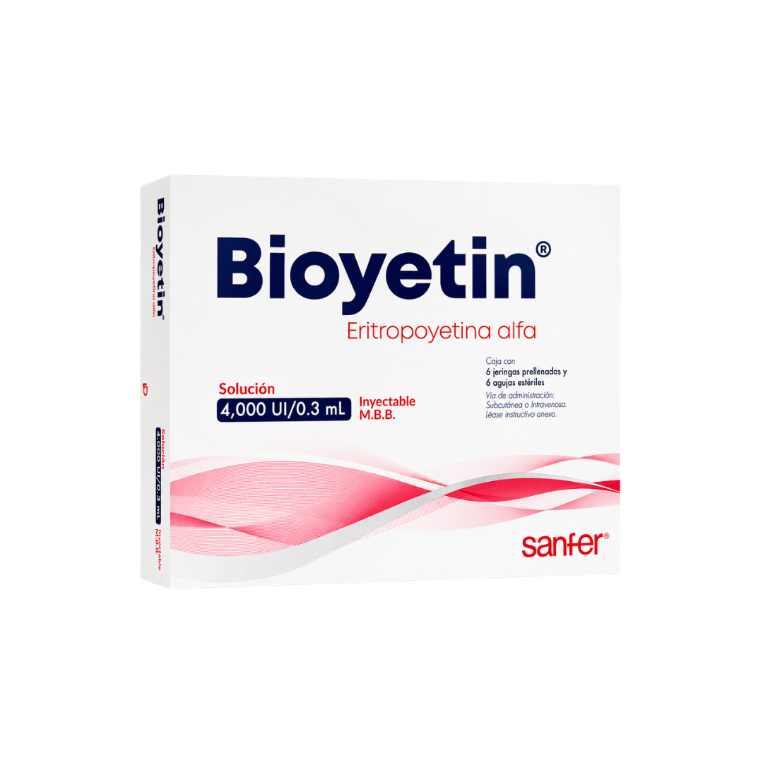 Bioyetin sol iny 4000 uds c/6 jer prell/Eritropoyetina